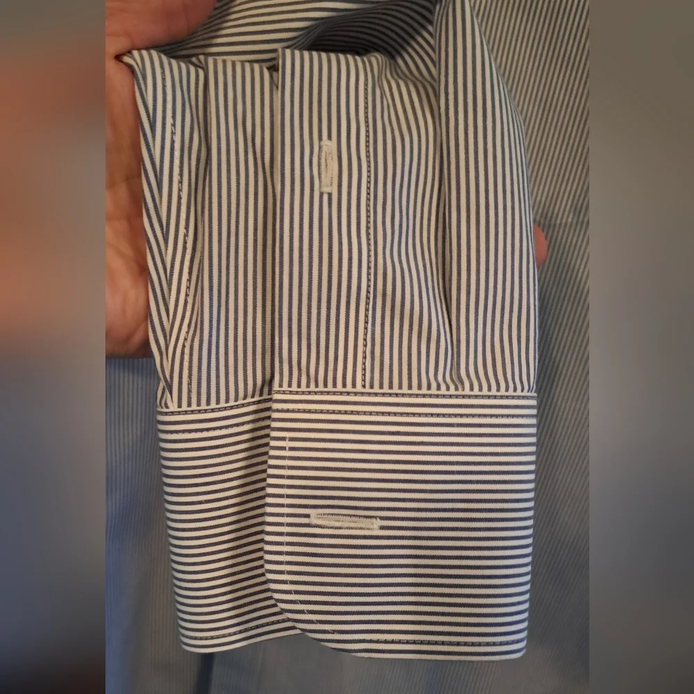 Mens J. Crew Thompson Button Down Dress Shirt  Wrinkle Free Size XL 17-17.